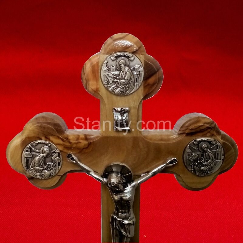 Table crucifix cross With Apostles of Christ plate